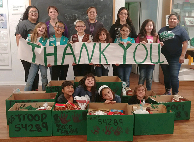 20171121 girl scout troop 54323 care packages