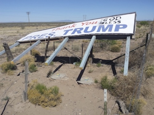 trump sign cut down