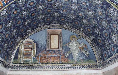 martyrdom of saint lawrence mosaic mausoleum of galla placidia ravenna italy