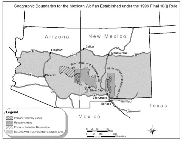 geographic boundaries for the mexican wolf 1998 final rule u s fish and wildlife service 65