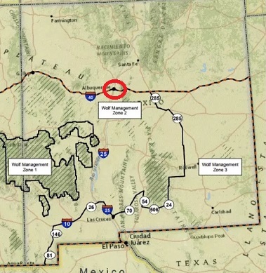 Wolf Management Zones U S Fish and Wildlife Service 2023 50 With Red Circle