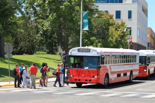 bus and kids