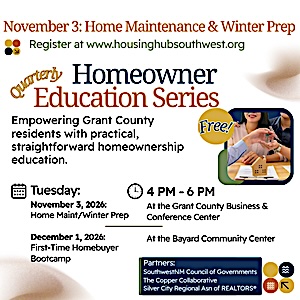 Homeowner education series on preparing Grant County