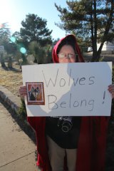 Protestors at TEA Party wolf program