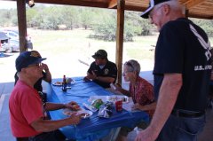 Veterans got together Saturday for a picnic at Gomez Peak pavilion